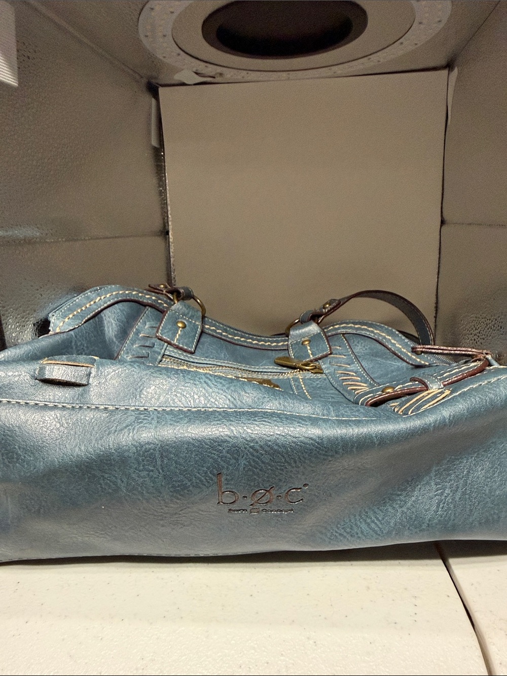 Born Concept Blue Satchel Bag - Picture 3 of 9